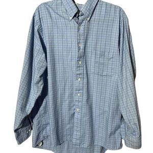 Vtg Arrow Dover Oxford Vertical Striped Button Down Dress Shirt 17 34-35